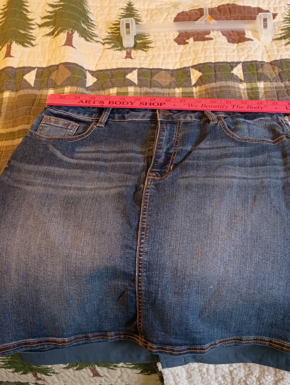 Bit & Bridle Dark Blue High-Rise Denim Skirt